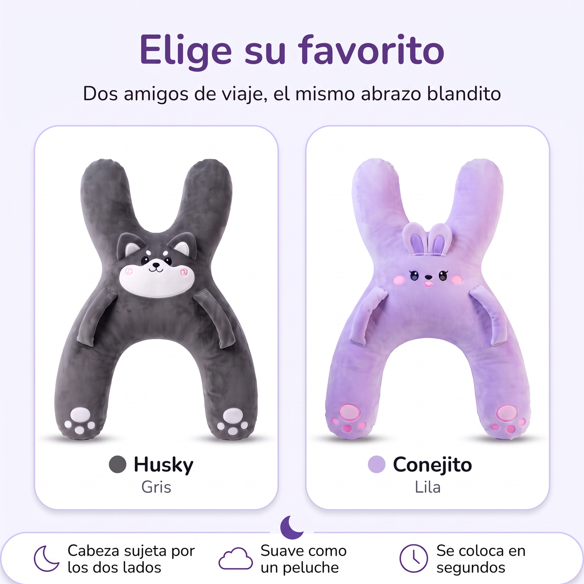 Cojín cervical de viaje para niños